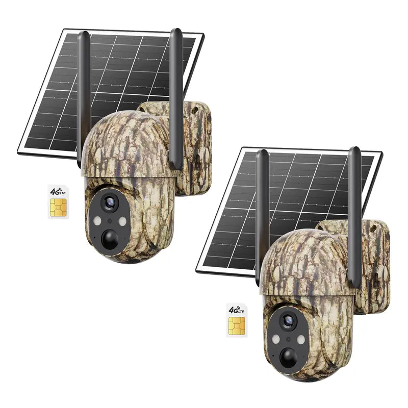 4G LTE Solar Security Camera CB114S 2K Camouflage