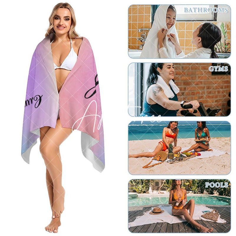 Personalized Name Girls Trip In Progress Beach Towel