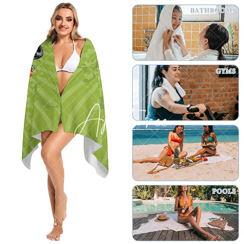 Personalized Name Various Racing Cars Beach Towel